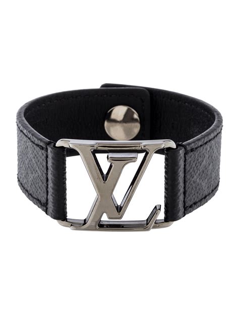 lv bracelet red|louis vuitton black leather bracelet.